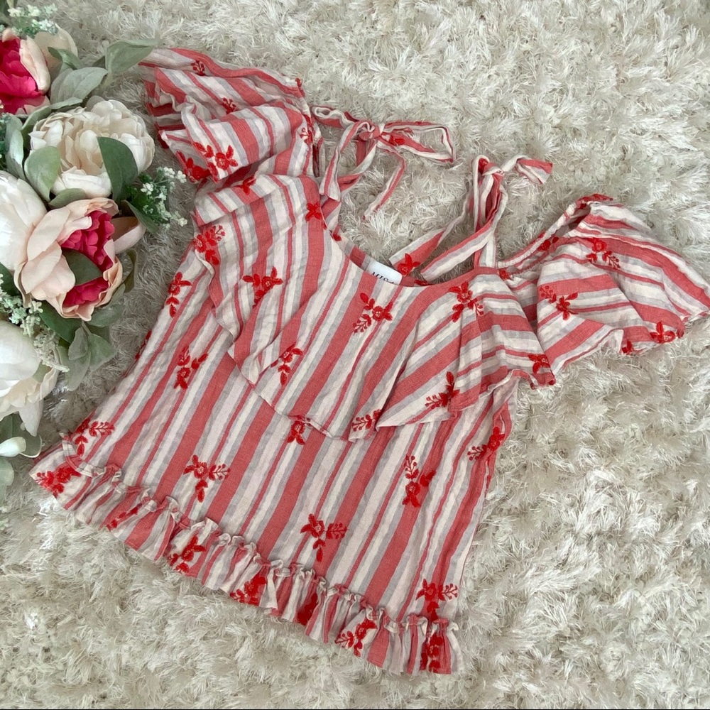 MISA LOS ANGELES - cute ruffle off shoulder top